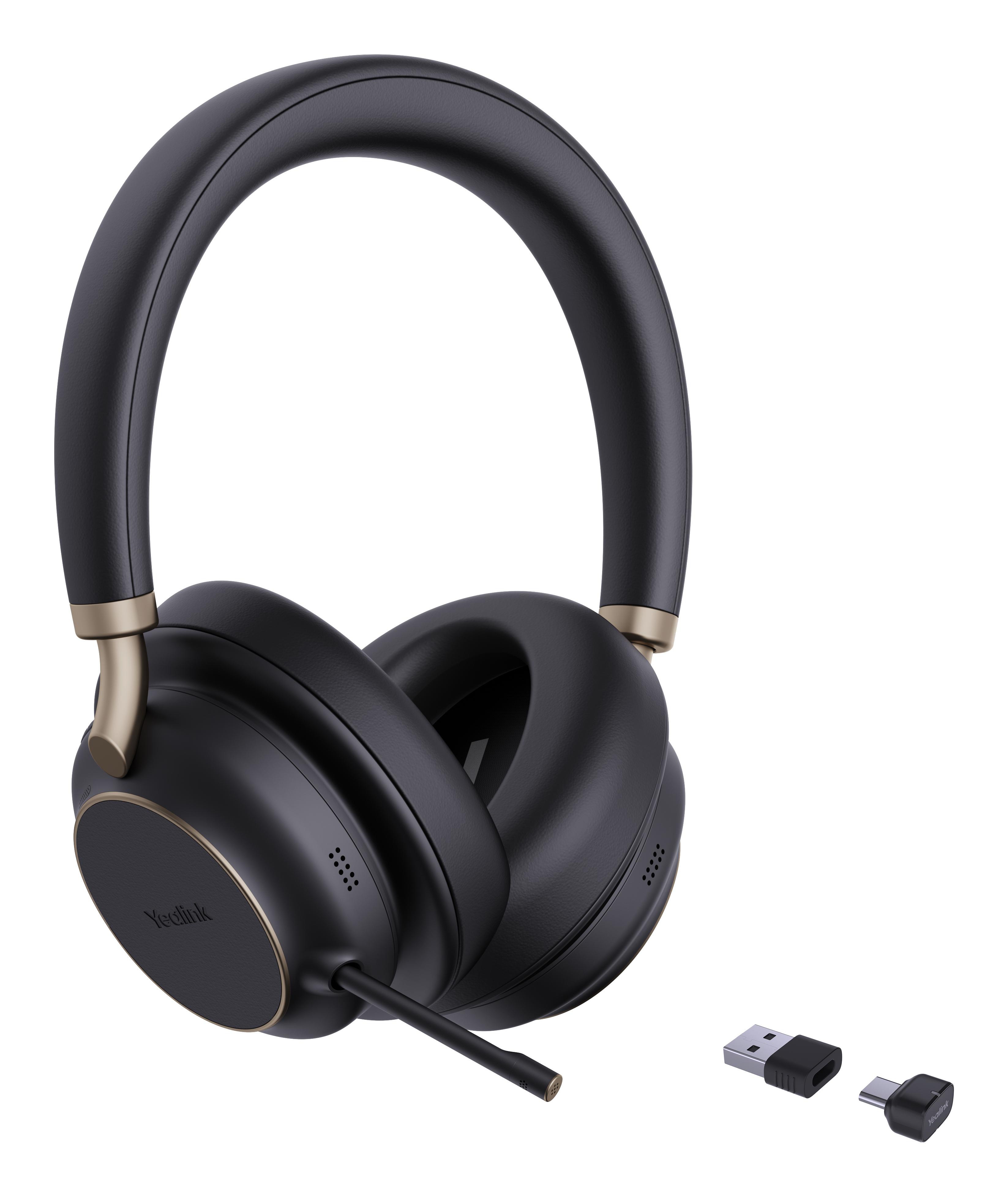 Yealink BH76 Plus Teams Bluetooth-Headset Schwarz, USB-C, 2.4 Ghz Empfänger, ANC, Microsoft Teams zertifiziert