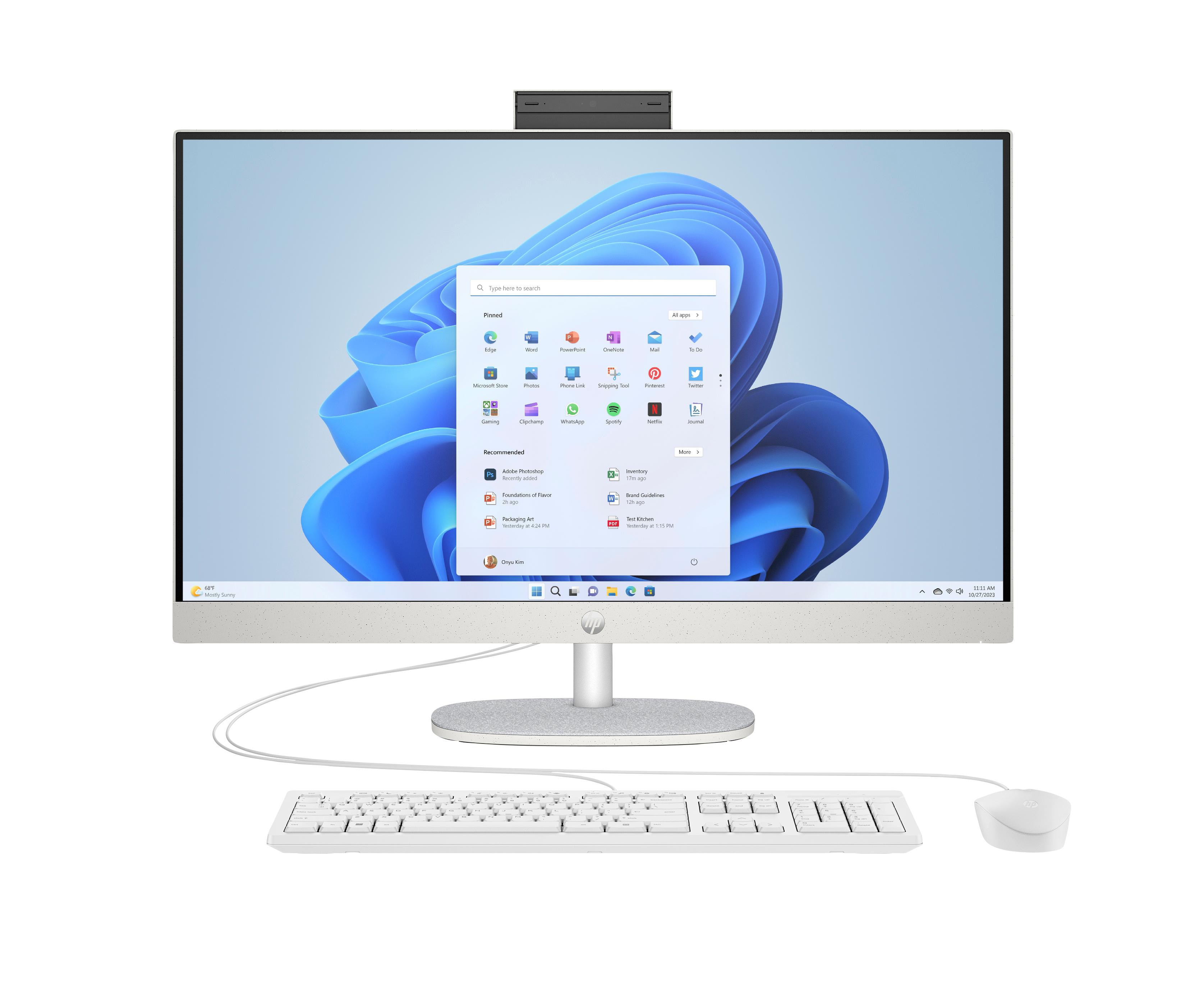 HP 27-cr0457ng AiO 27" FHD i5-1335U 8GB/512GB SSD Win11 DN1Z7EA#ABD weiß