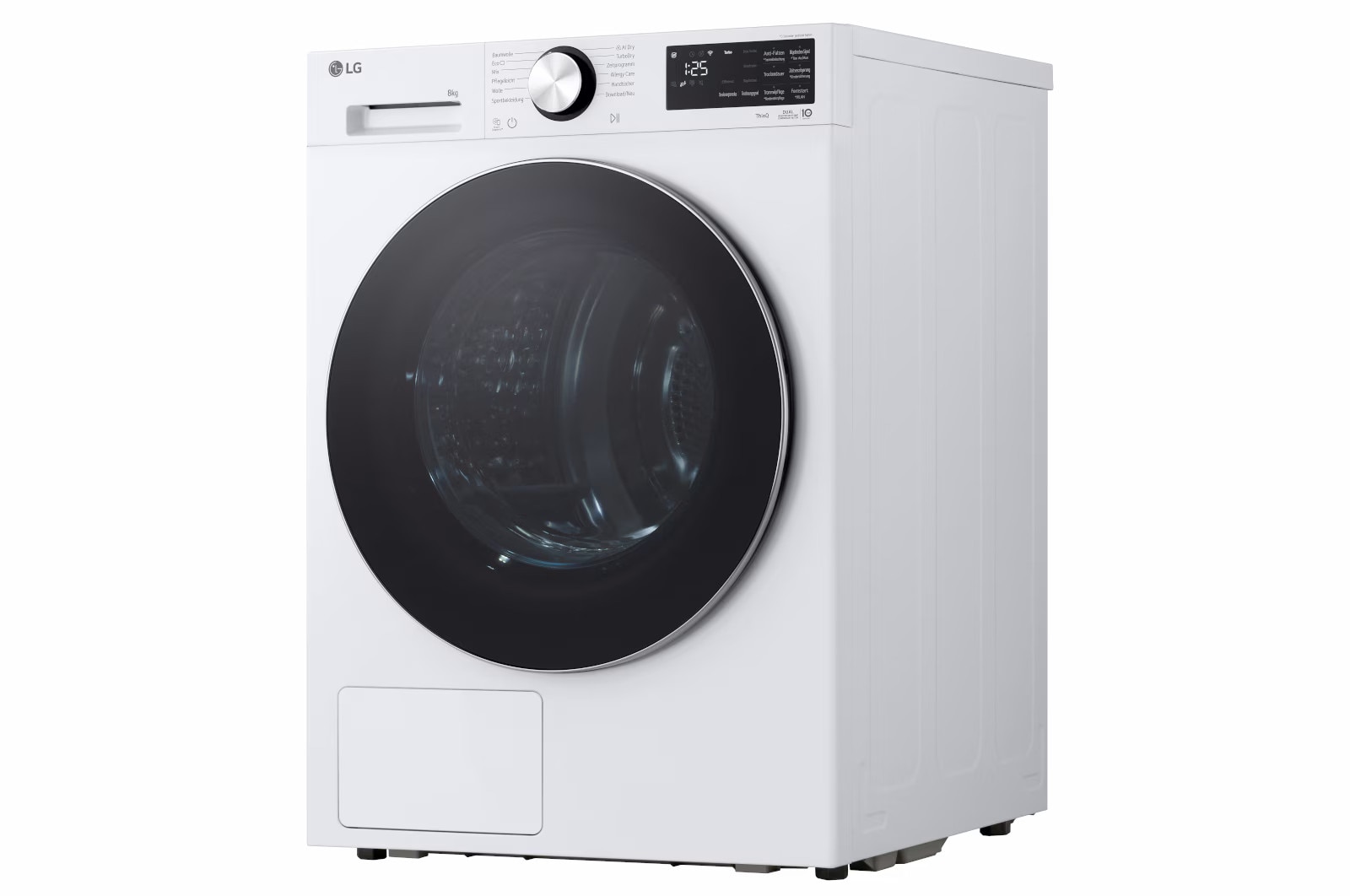 LG RT80X72W Wärmepumpen-Trockner (8 kg, Energieklasse B) mit AI Dry, Dual Inverter, TurboDry, selbstreinigender Kondensator, Weiß - Bild 3