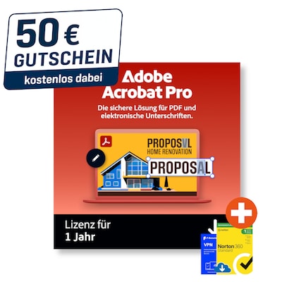 Image of inkl 50€ Gutschein | Adobe Acrobat Pro | Download & Key | inkl Norton & F-Secure