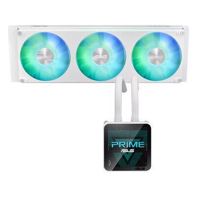 Image of ASUS PRIME SLC II 360 ARGB White LCD All-in-One Flüssig-CPU-Wasserkühlung