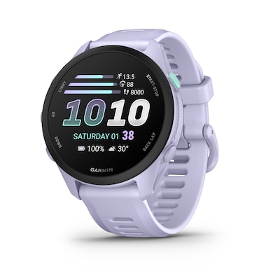 Garmin Forerunner® 70 Cool Lavender/Schwarz mit Schnellwechsel-Silikon-Armband 20 mm