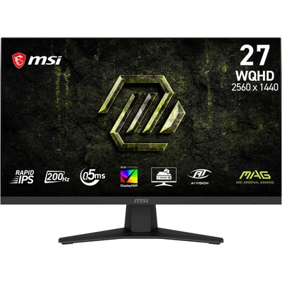 MSI MAG 274QFDE E20 27 Zoll QHD Rapid IPS Gaming Monitor 200 Hz 16:9 DP/HDMI