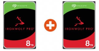 Seagate 2er Set IronWolf Pro NAS HDD ST8000NT001 16 TB - 2x 8 TB 3,5 Zoll SATA 6 Gbit/s CMR