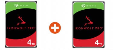 Seagate 2er Set IronWolf Pro NAS HDD ST4000NT001 8 TB - 2x 4 TB 3,5 Zoll SATA 6 Gbit/s CMR