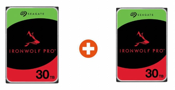 Seagate 2er Set IronWolf Pro NAS HDD ST30000NT011 60 TB - 2x 30 TB 3,5 Zoll SATA 6 Gbit/s CMR
