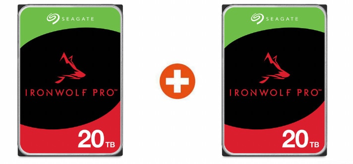 Seagate 2er Set IronWolf Pro NAS HDD ST20000NT001 40 TB - 2x 20 TB 3,5 Zoll SATA 6 Gbit/s CMR