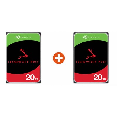 Image of Seagate 2er Set IronWolf Pro NAS HDD ST20000NT001 40 TB - 2x 20 TB 3,5 Zoll SATA 6 Gbit/s CMR