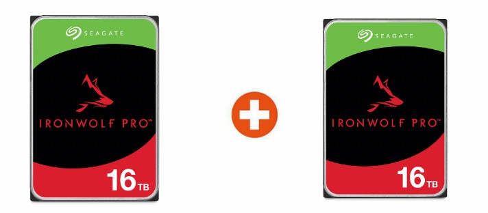 Seagate 2er Set IronWolf Pro NAS HDD ST16000NT001 32 TB - 2x 16 TB 3,5 Zoll SATA 6 Gbit/s CMR