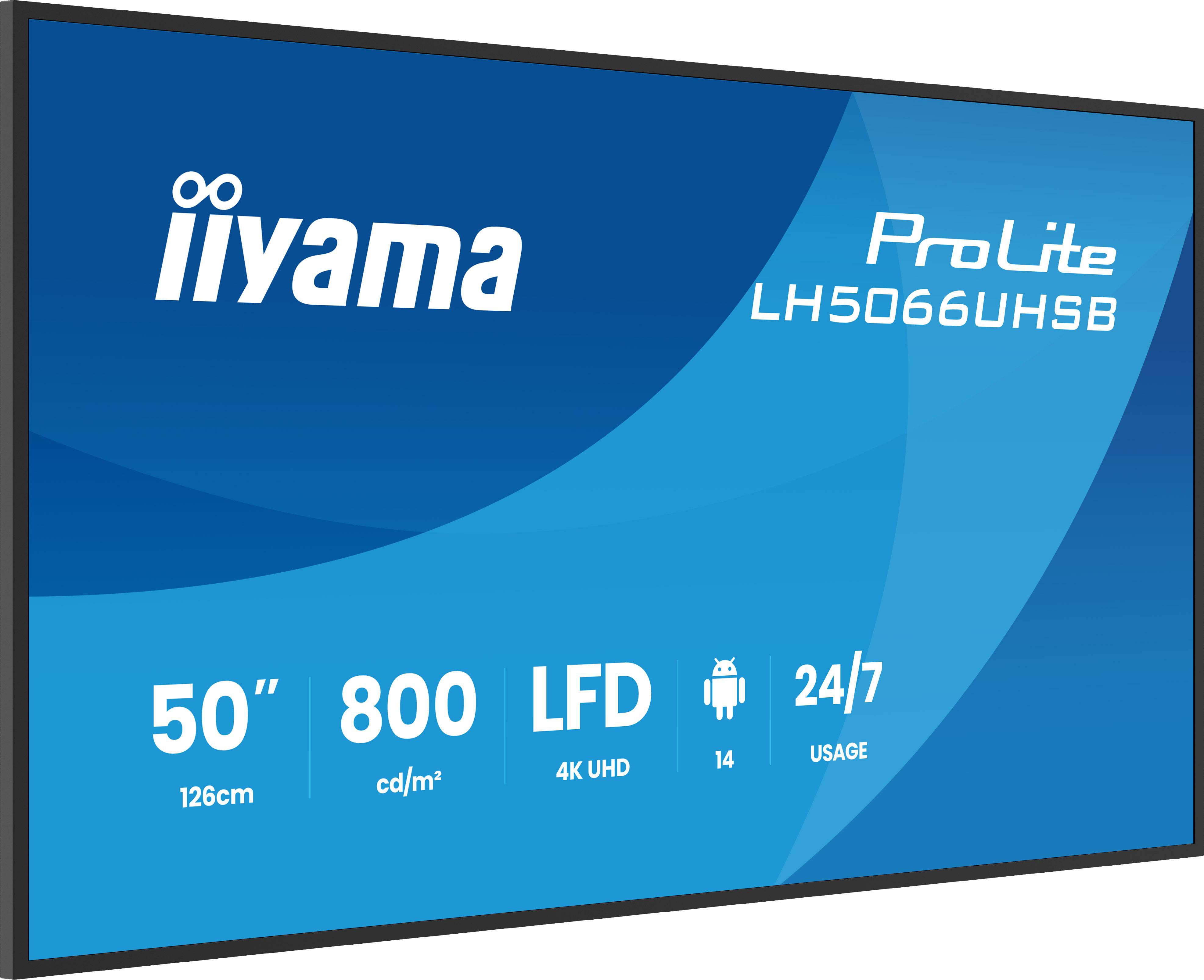 iiyama ProLite LH5066UHSB-B1AG 125,8cm (50") 4K UHD Monitor HDMI/DP/USB-C