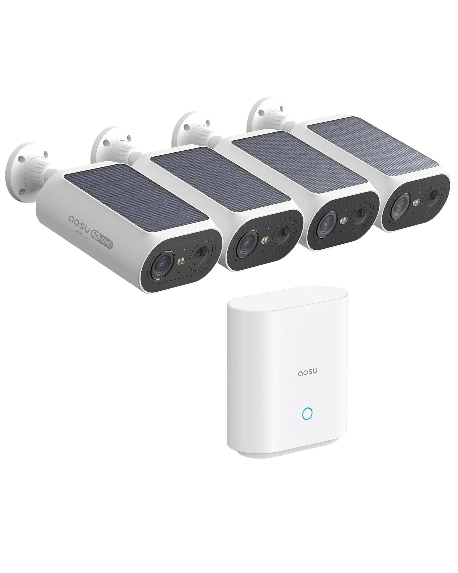 AOSU Smart Security SolarCam P1 SE System 4-Cam Kit