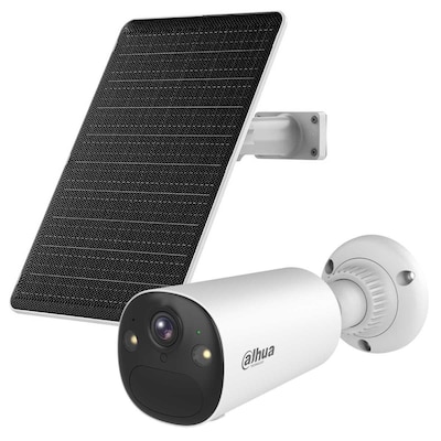 Dahua Apollo Bullet C1 4G schwarz Bullet Camera (weiß) und Solarpanel