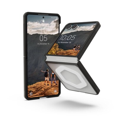 UAG Urban Armor Gear Mouve Case mit Magnet-Modul Samsung Galaxy Z Flip8 Ice (transparent)/schwarz