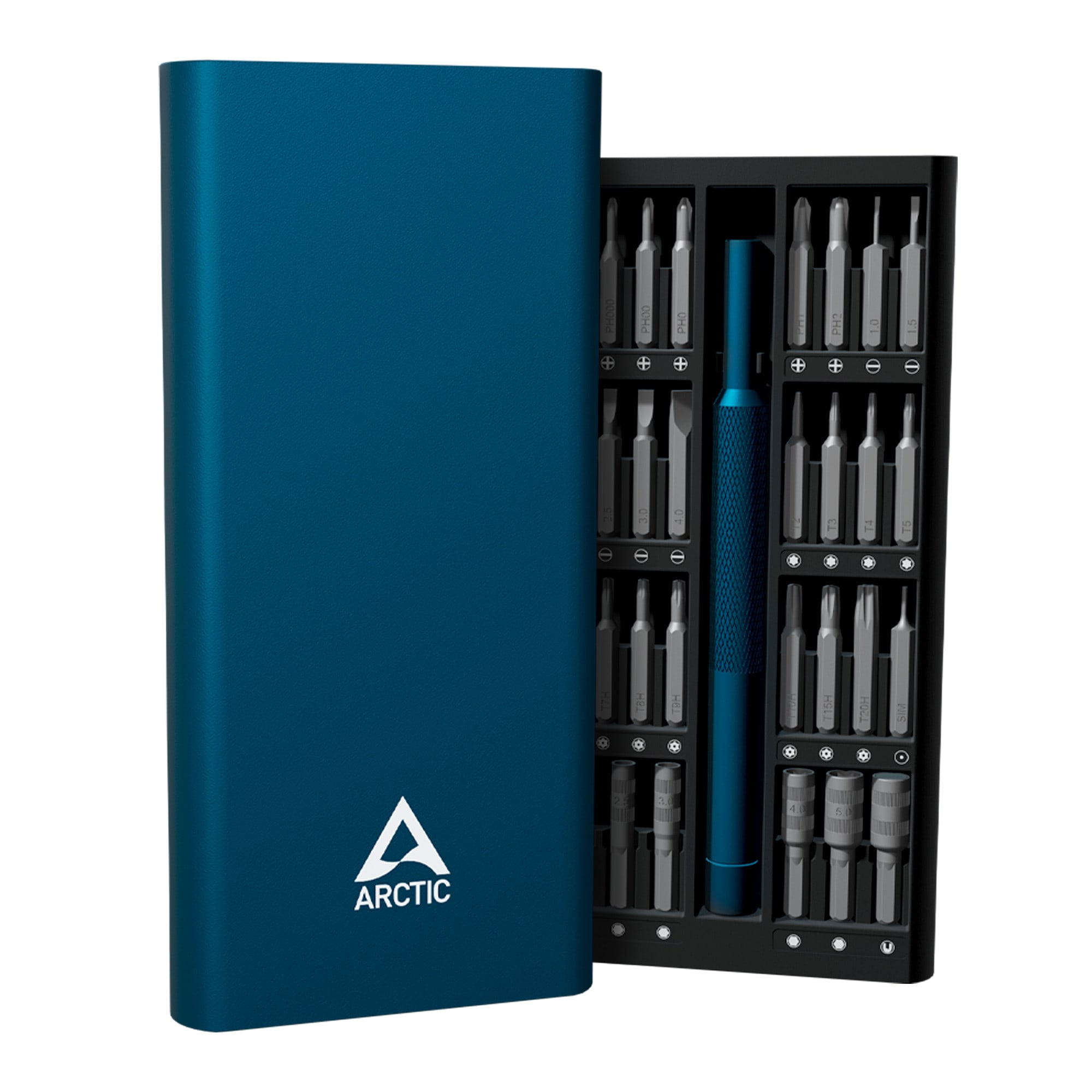 ARCTIC Präzisions-Schraubendreherset Toolkit Bitset inkl. Werkzeugbox, 62-tlg.