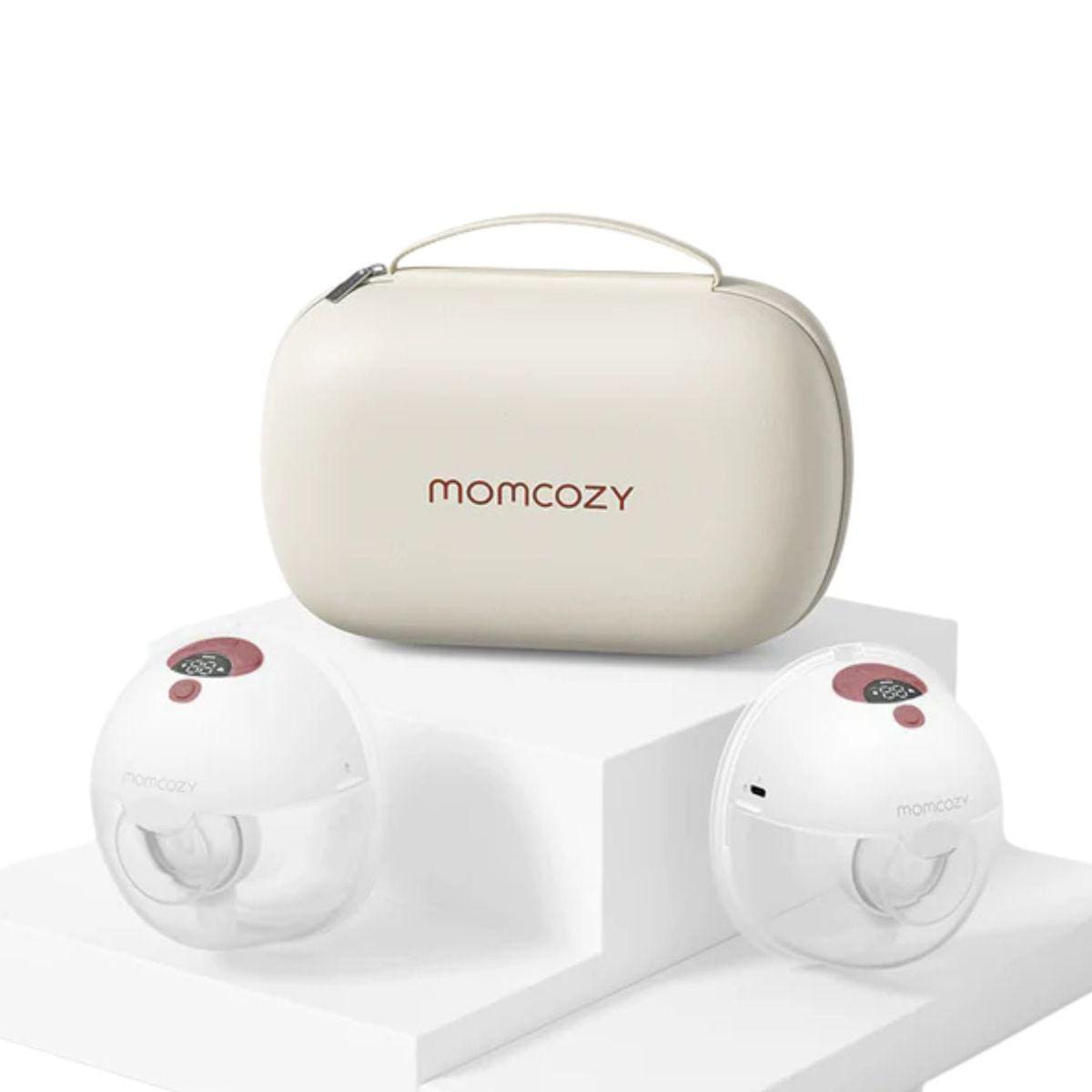Momcozy M5 Smart Milchpumpe, Doppelmilchpumpe mit Akku grau