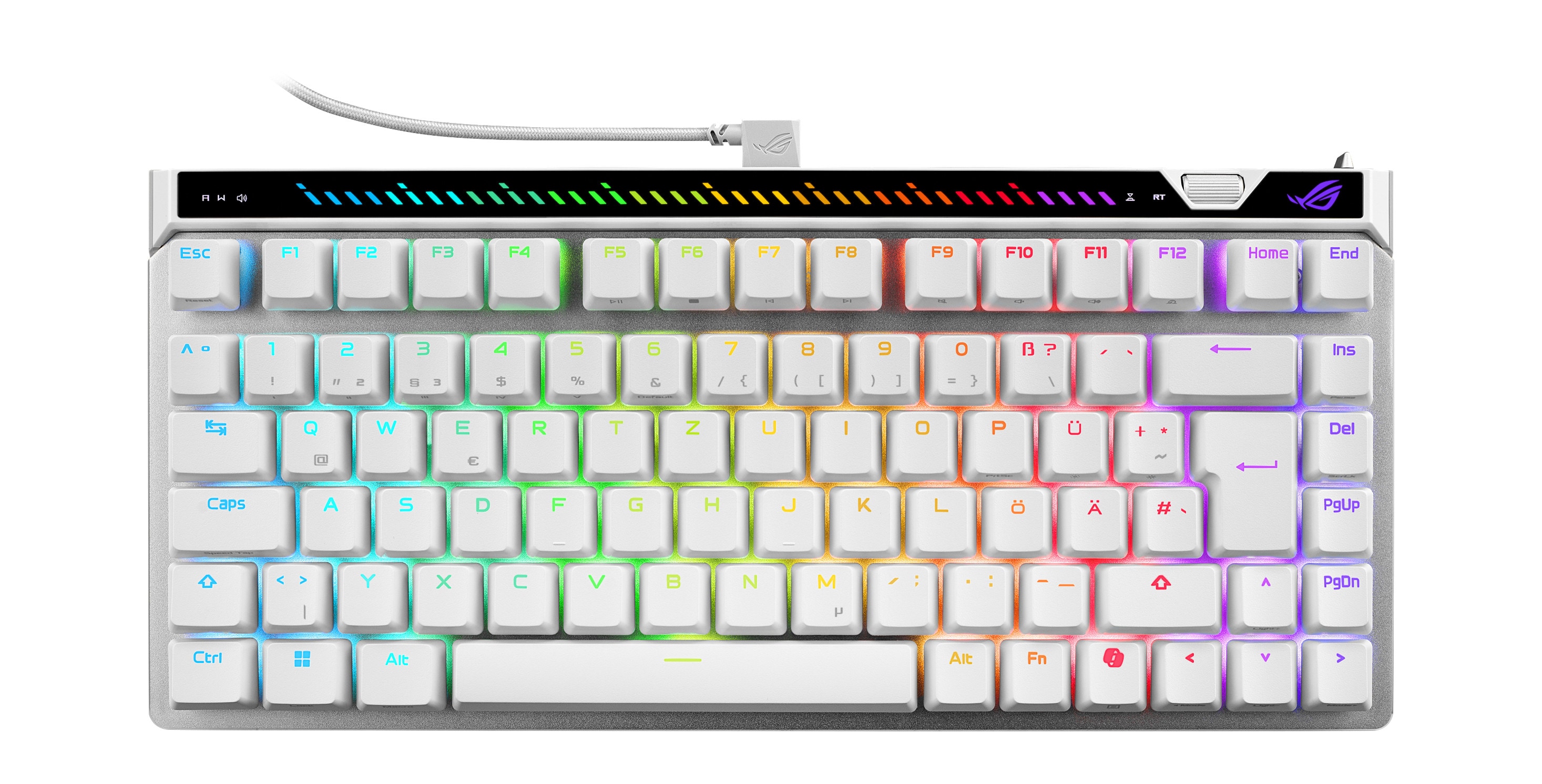 ASUS ROG Falchion Ace 75 HE Gaming Tastatur kabelgebunden, Mechanisch, Weiß