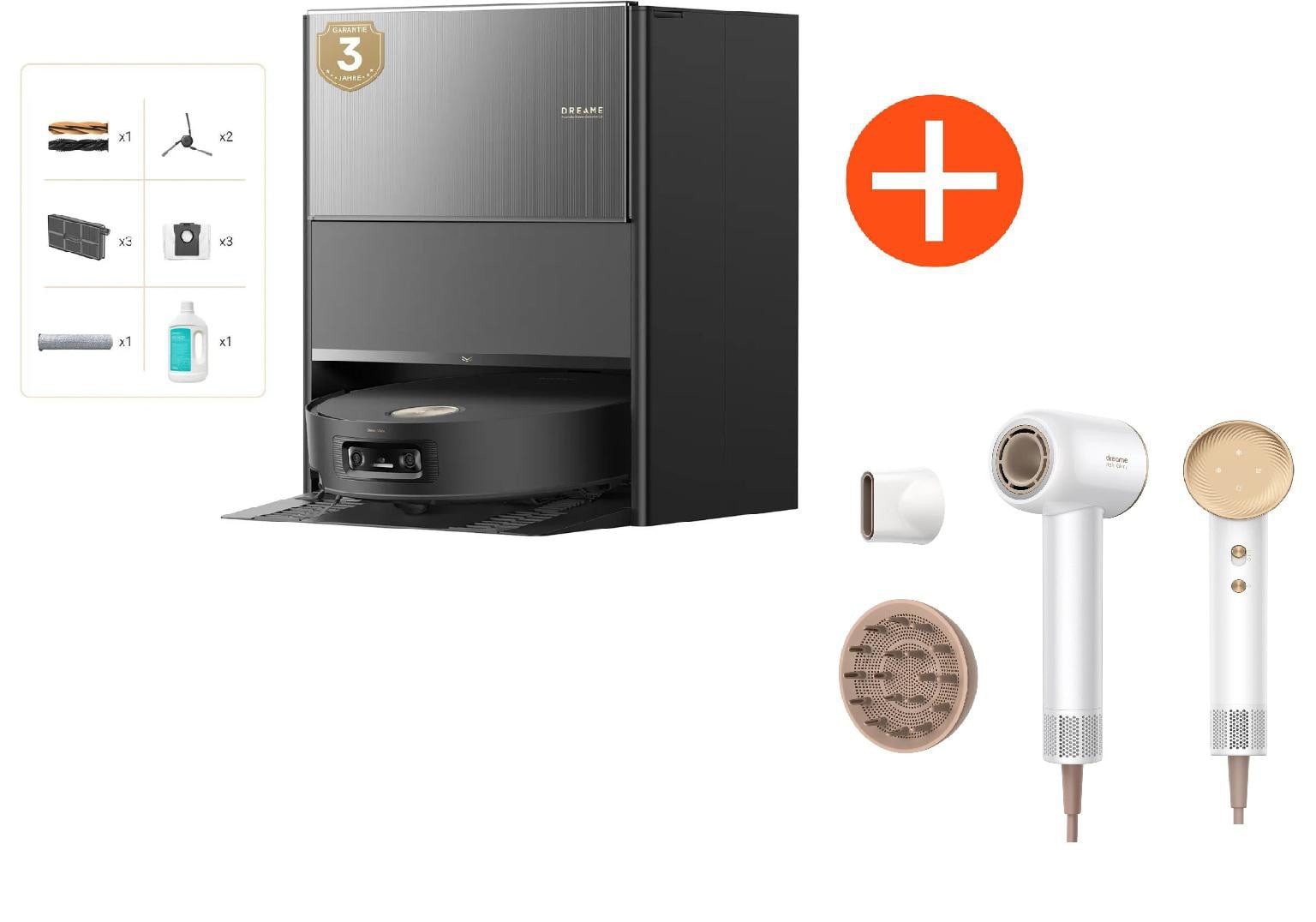 Dreame Aqua10 Ultra Roller Complete Saugroboter + Dreame Hair Glory Combo Haartrockner