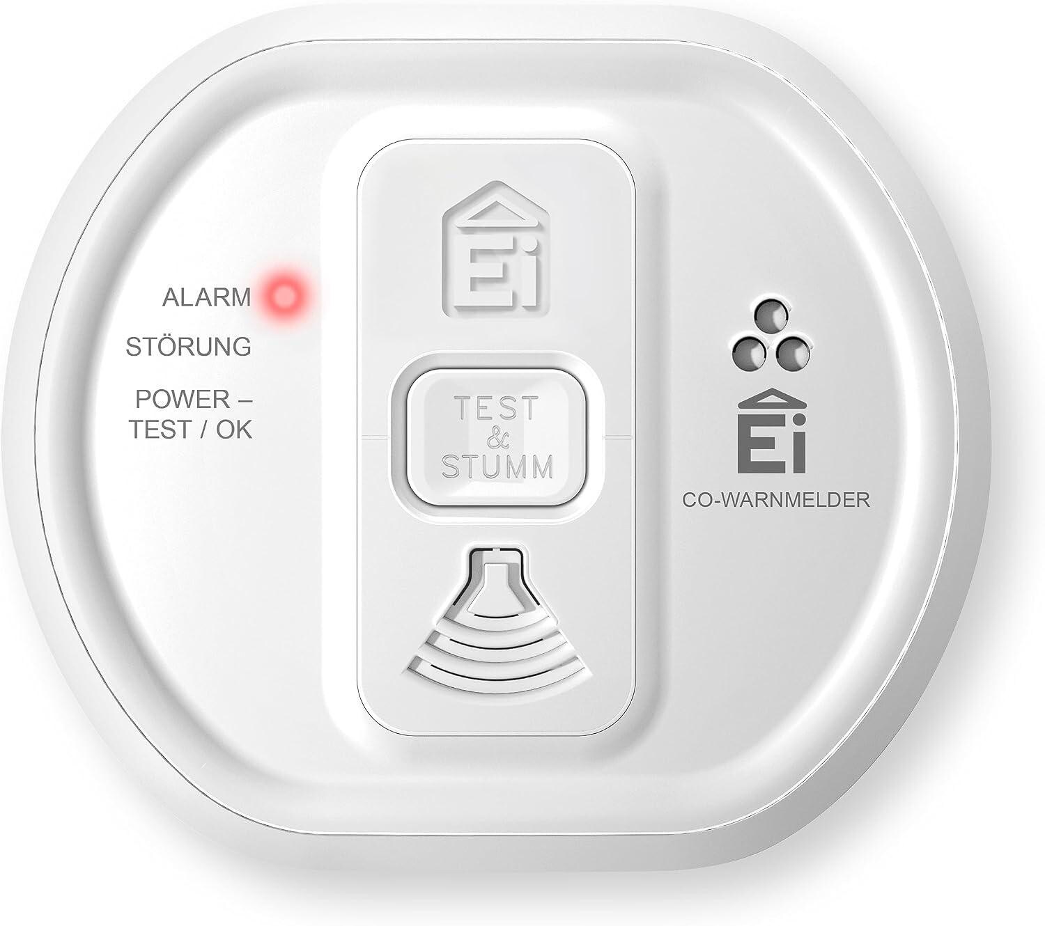 Ei Electronics Ei208 Kohlenmonoxidmelder, CO-Melder mit Batterie für 10 Jahre, Stand-alone-Gerät, weiß