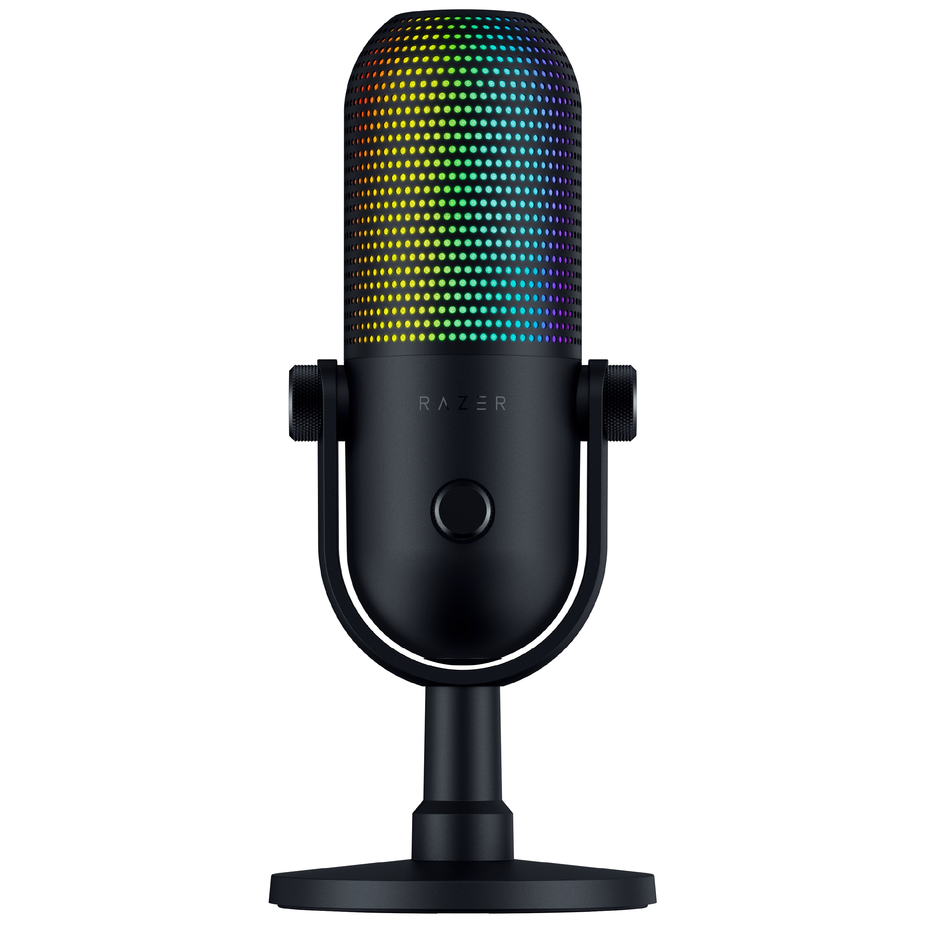 Razer Seiren V3 Chroma 32-Bit DSP Gaming-Mikrofon Schwarz – KI-Audio, Chroma RGB, Tap-to-Mute & Profi-Sound für Streaming
