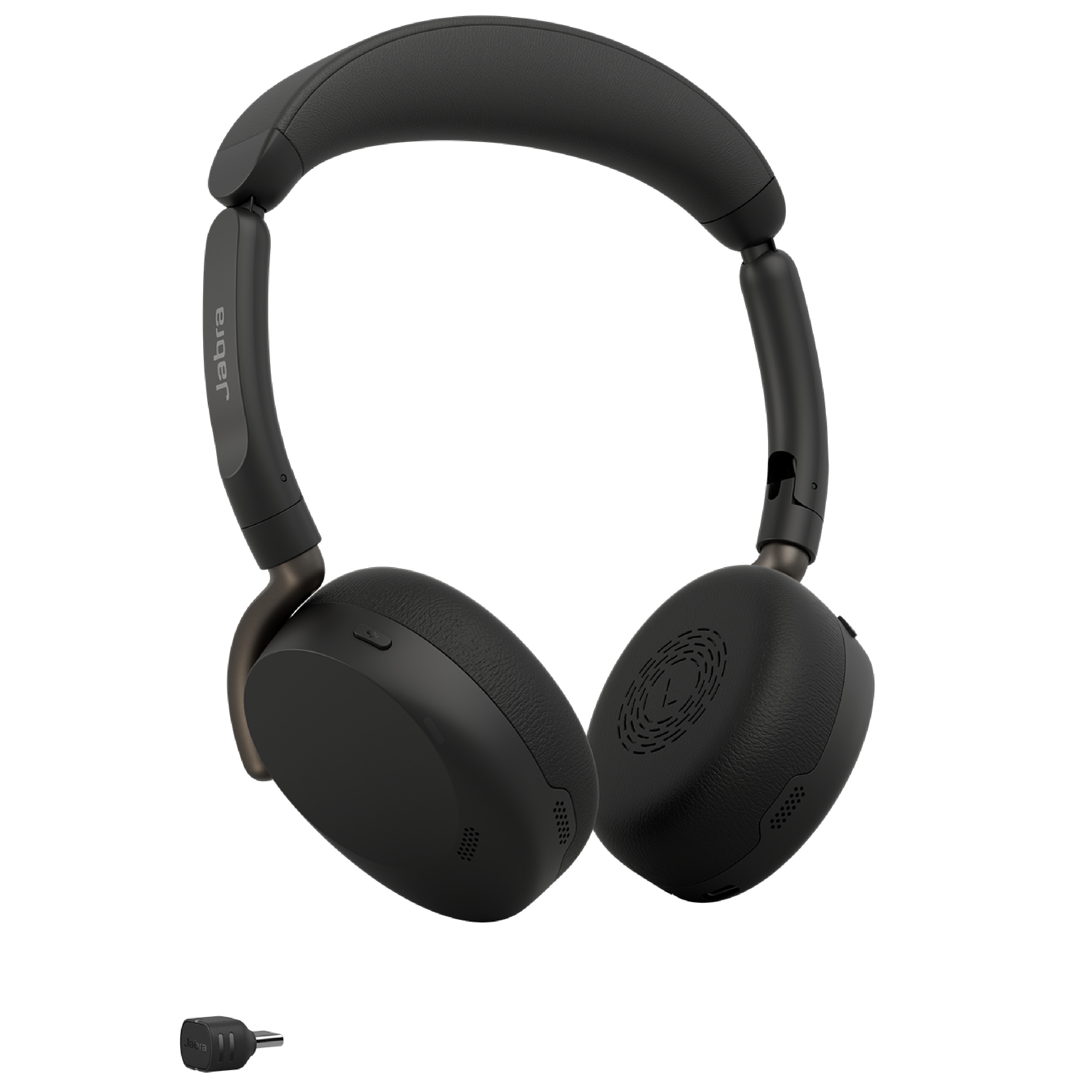 Jabra Evolve3 65 Flex UC Schwarz Kabelloses Bluetooth-Headset, USB-C Dongle und kabellosem Ladepad, ANC, faltbar, UC-zertifiziert