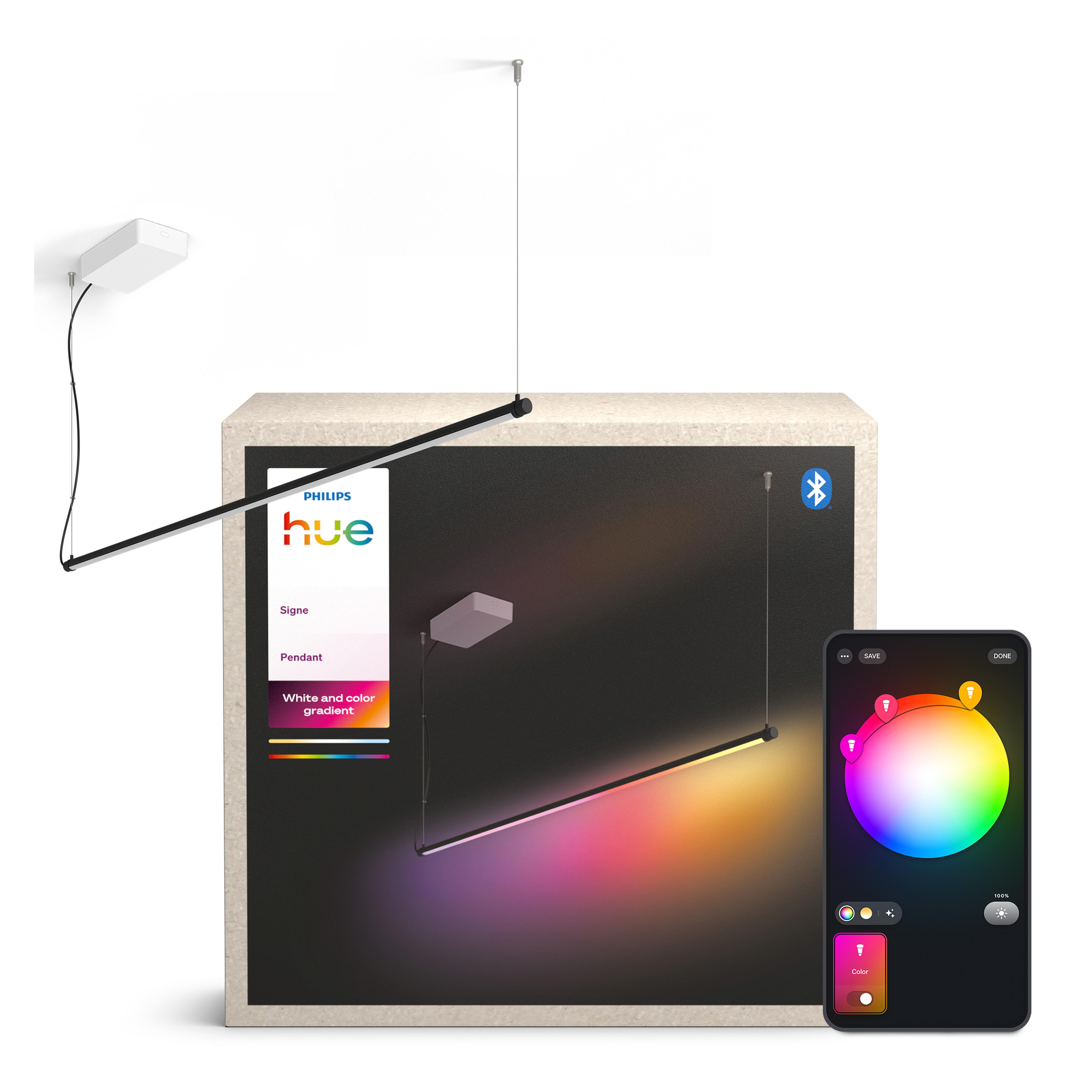 Philips Hue Gradient Signe Pendant Hängeleuchte - 2850 lm, 130 cm - Schwarz - Bild 5
