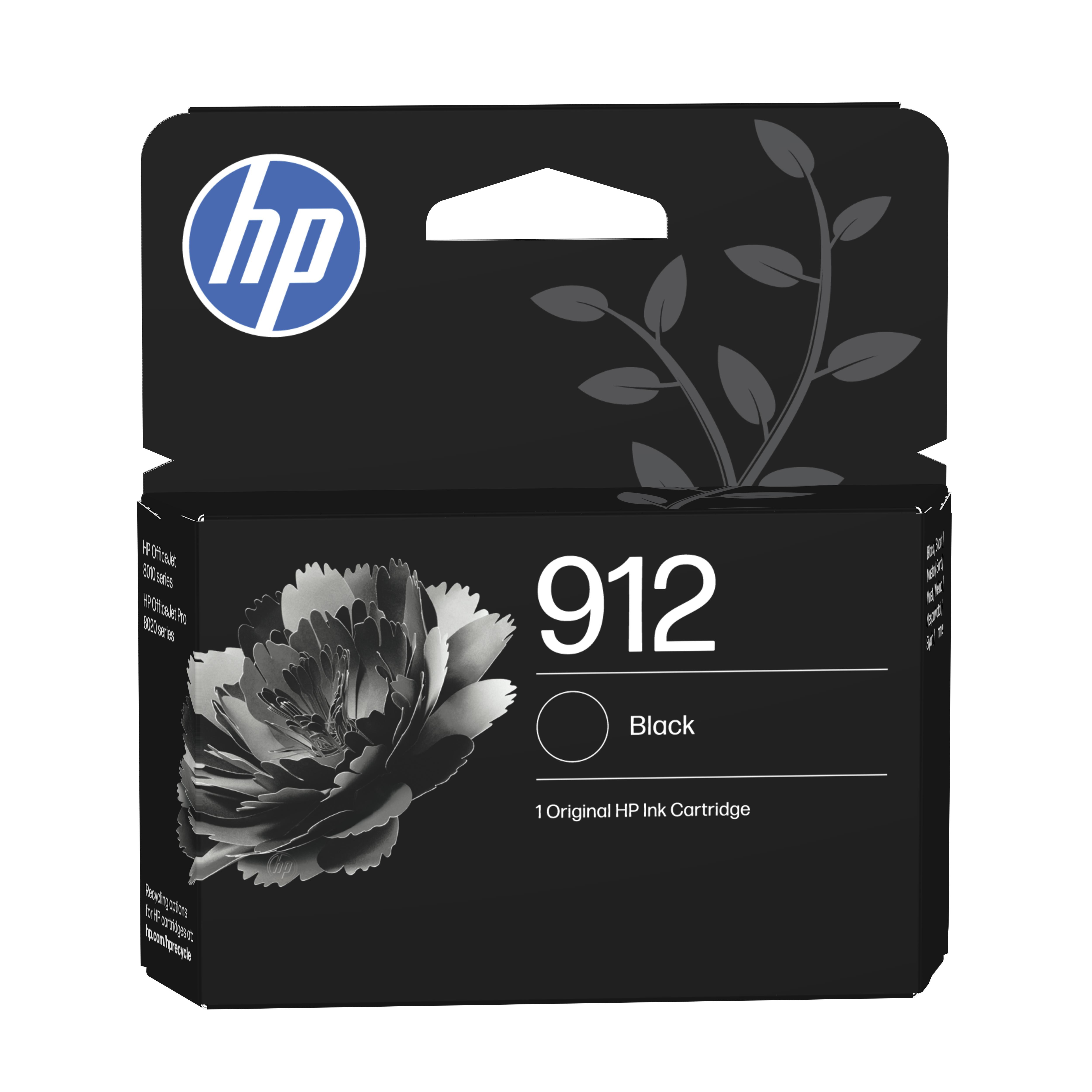 HP Original 912 Druckerpatrone Schwarz (3YL80AE#LS1) für ca. 250 Seiten Instant Ink