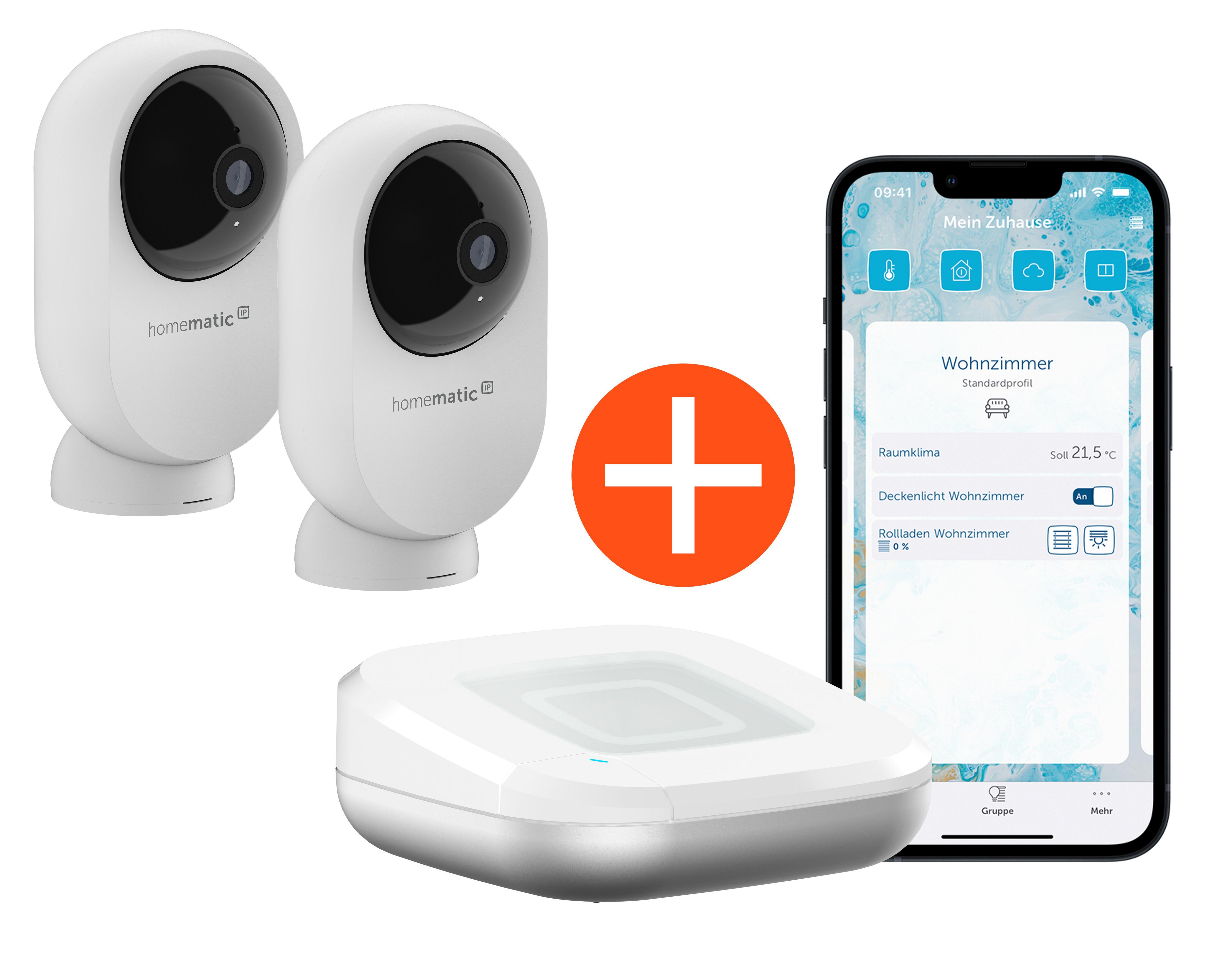 Homematic IP Access Point weiß + 2x Homematic IP Innenkamera plus