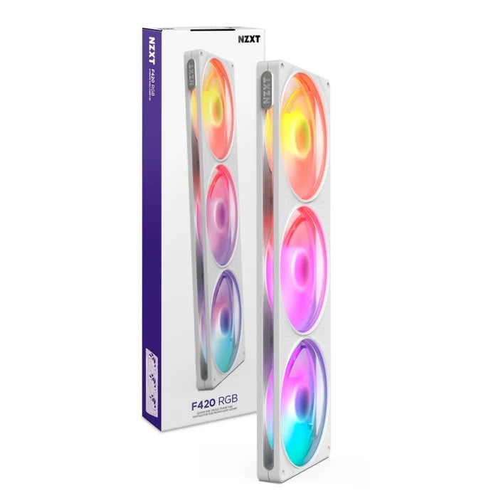 NZXT F420 RGB Gehäuselüfter 420mm Weiß