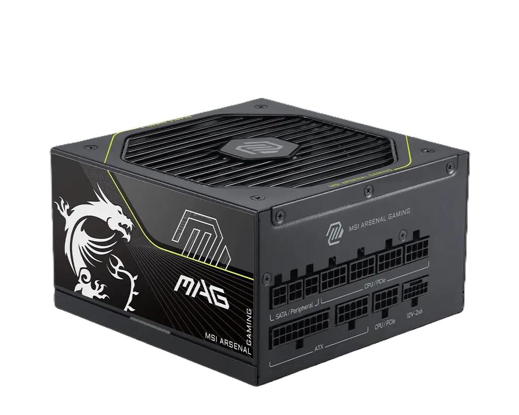 MSI MAG A1200PLS PCIE5 1200 Watt ATX 3.1 PCIe 5.1 80+ Platinum Netzteil 135mm Lüfter