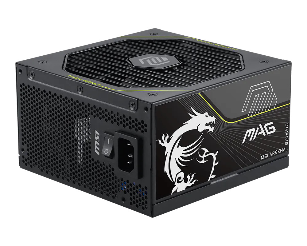 MSI MAG A1000PLS PCIE5 1000 Watt ATX 3.1 PCIe 5.1 80+ Platinum Netzteil 135mm Lüfter