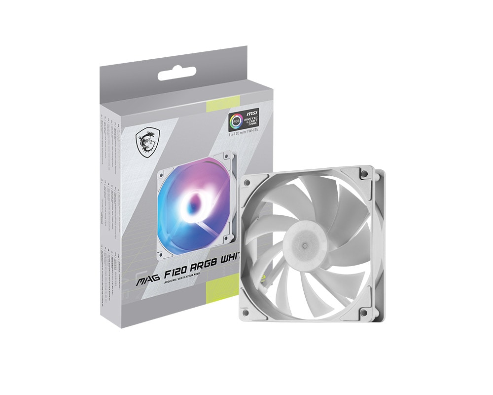 MSI MAG F120 ARGB 120mm Lüfter weiß