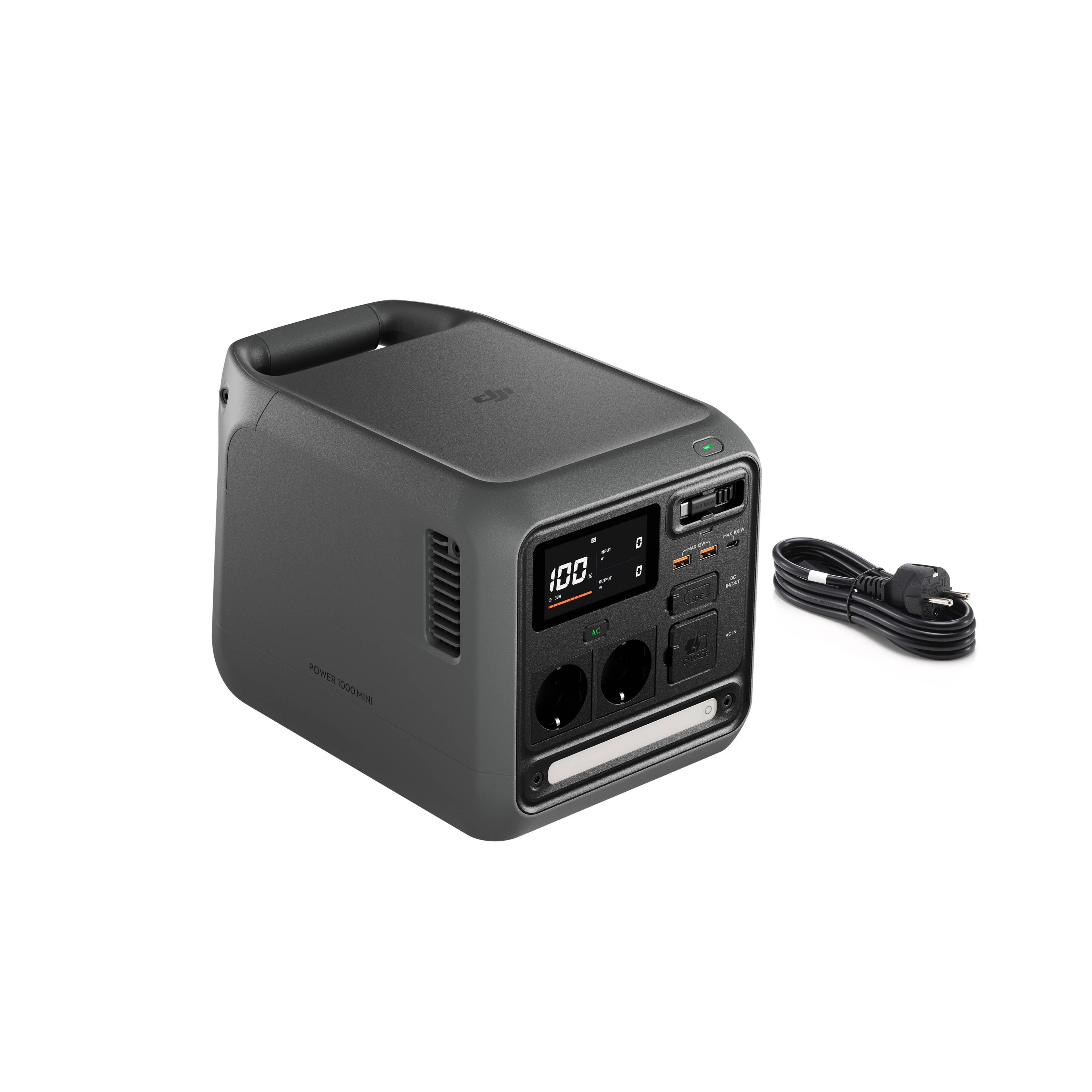 DJI Power 1000 Mini (EU) Portable Power Station 1kWh Schuko USB-C MPPT (0% MwSt. gem. § 12 Abs. 3 UStG)