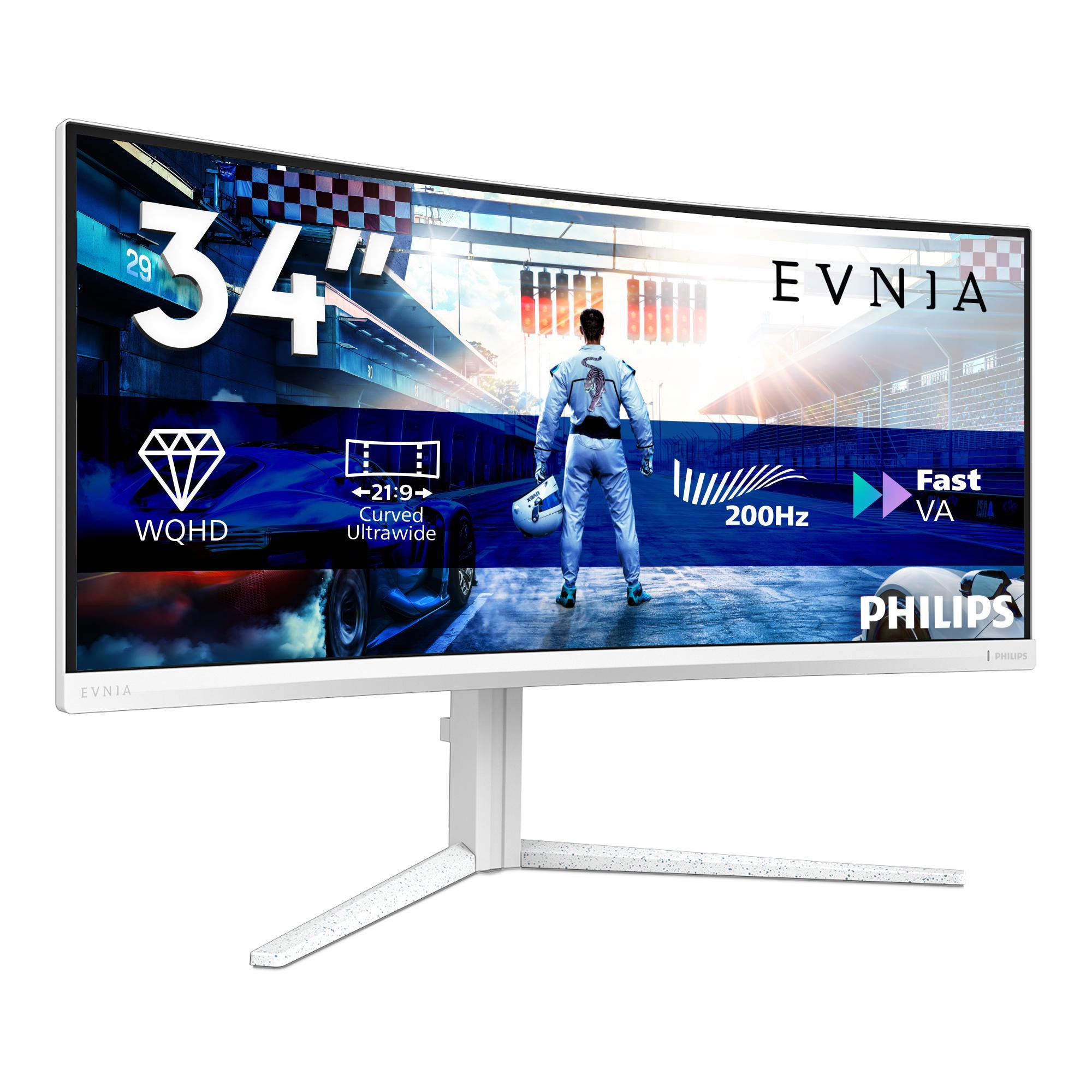 Philips Evnia 34M2C5601QA 34 Zoll UWQHD Fast VA Panel 21:9 200 Hz Gaming Monitor