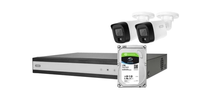 ABUS Analog-Video-Set: 2 Mini-Tube-Kameras + Rekorder 1TB