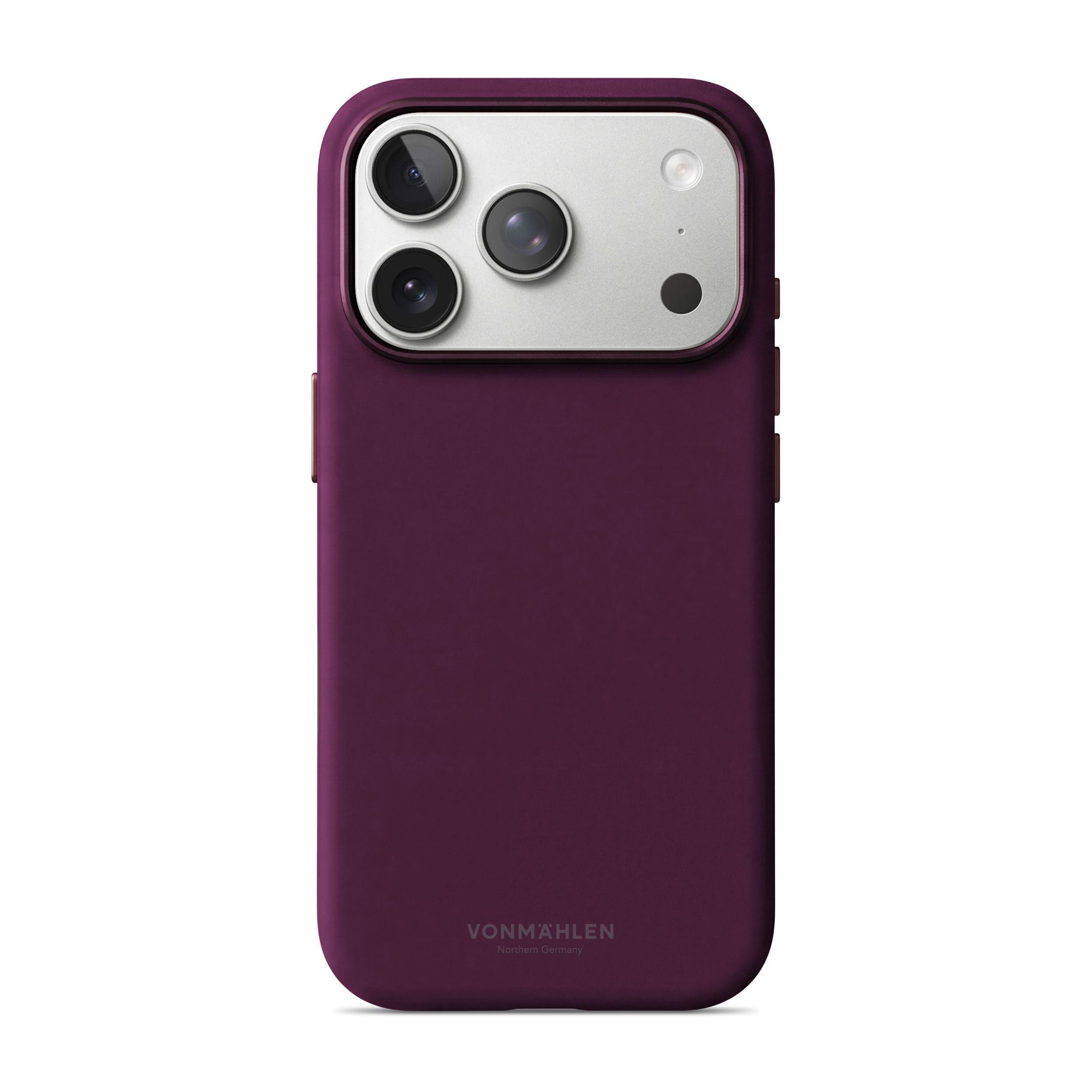 Vonmählen Soft Silicone Case 2 für iPhone 18 Pro Burgundy