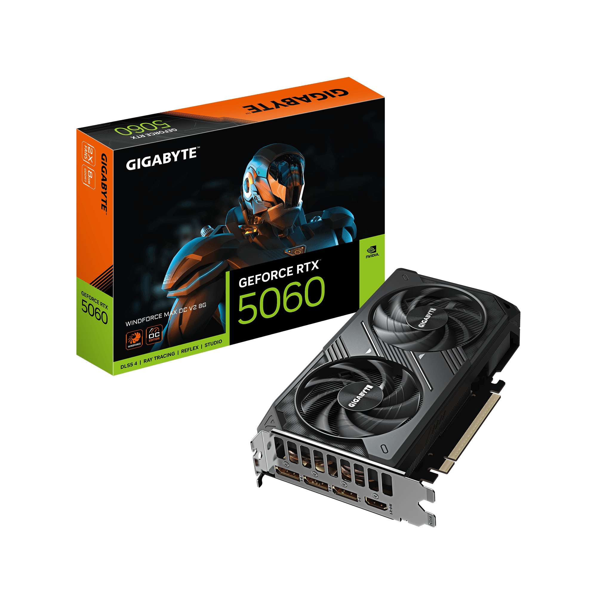 GIGABYTE GeForce RTX 5060 WINDFORCE MAX OC 8GB Grafikkarte HDMI/DP V2