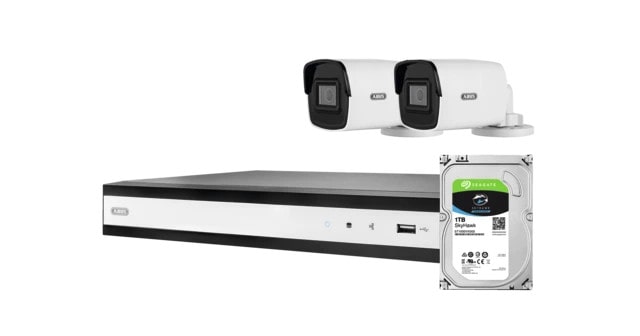 ABUS PoE-Video-Set: 2 Mini-Tube-Kameras + NVR 1TB