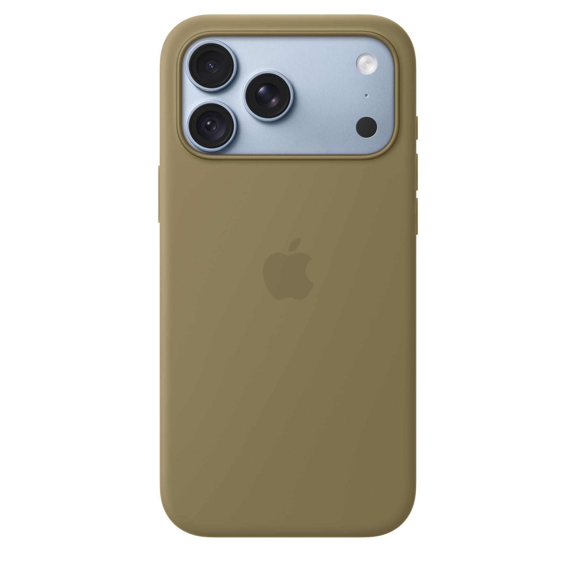 Apple Original iPhone 18 Pro Max Silikon-Case mit MagSafe - Olive