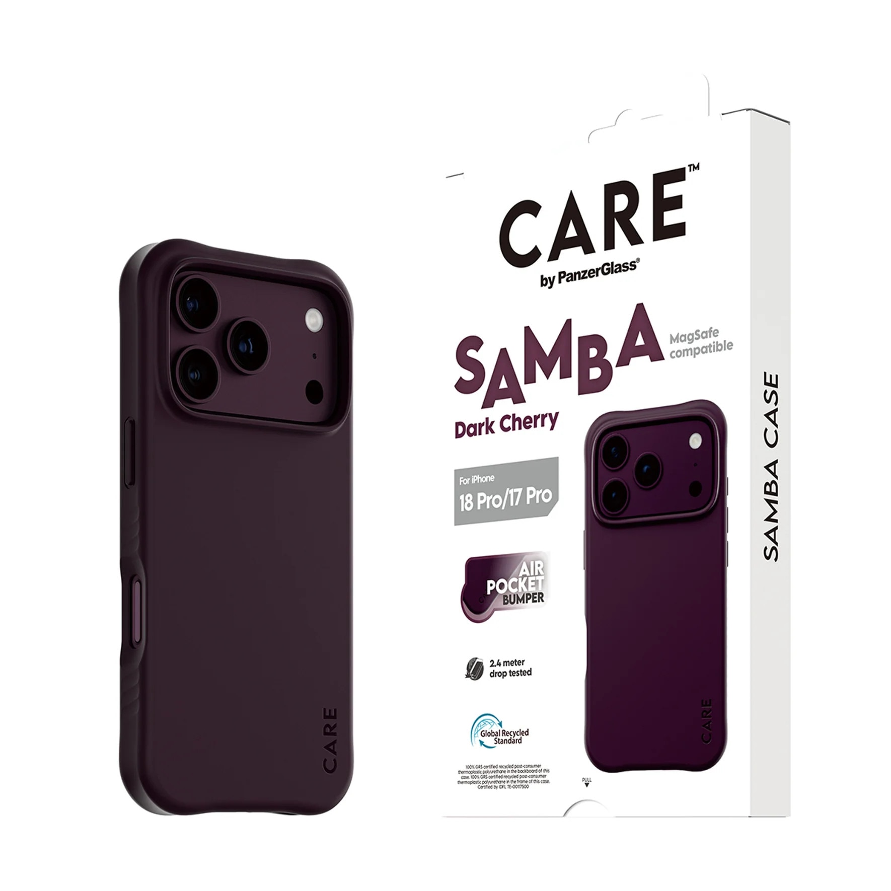 CARE by PanzerGlass Samba Case Dark Cherry m. MagSafe iPhone 17/18 Pro