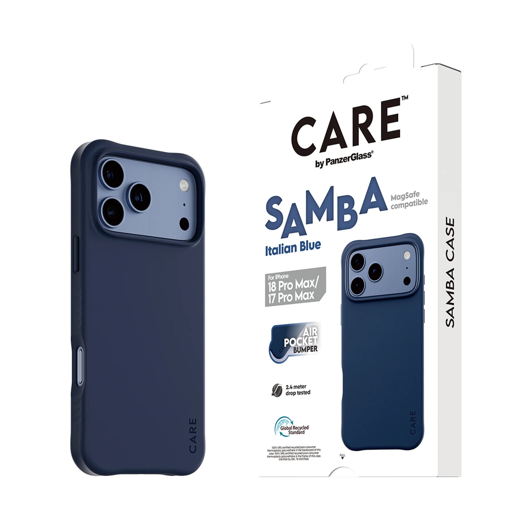 CARE by PanzerGlass Samba Case Italian Blue m. MagSafe iPhone 17/18 Pro Max