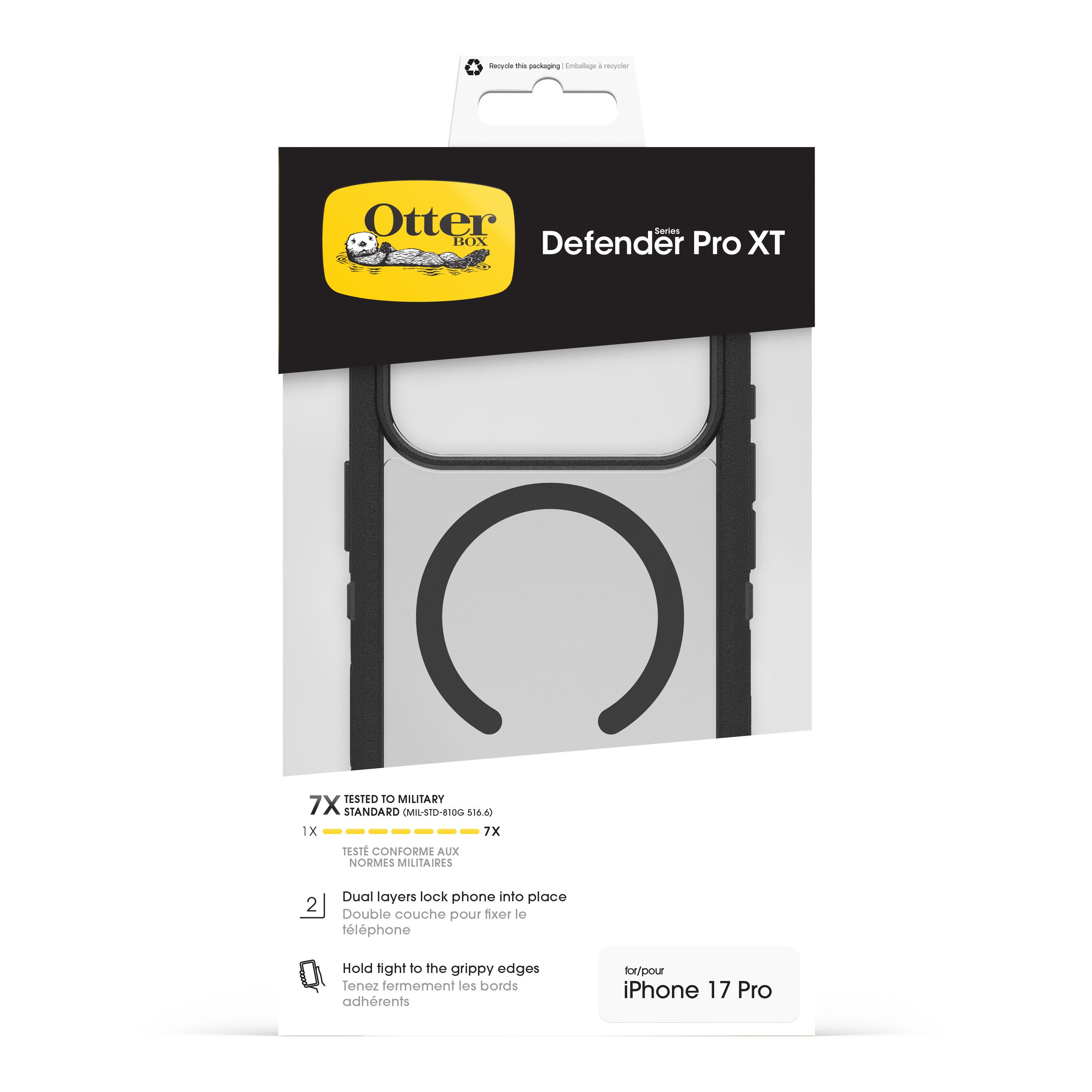 OtterBox Defender Pro XT Clear Camera Control für Apple iPhone 17 Pro / 18 Pro Dark Side - transparent
