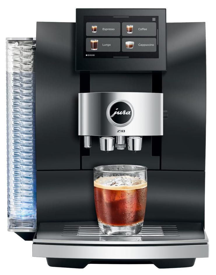 JURA Z10 (EB) Kaffeevollautomat, 51 Spezialitäten, 4,3"-Touchscreen, WiFi, Light & Cold Brew, Sweet Foam mit Sirup- & Schokoaufsatz, Coffee Timer, Obsidian Black