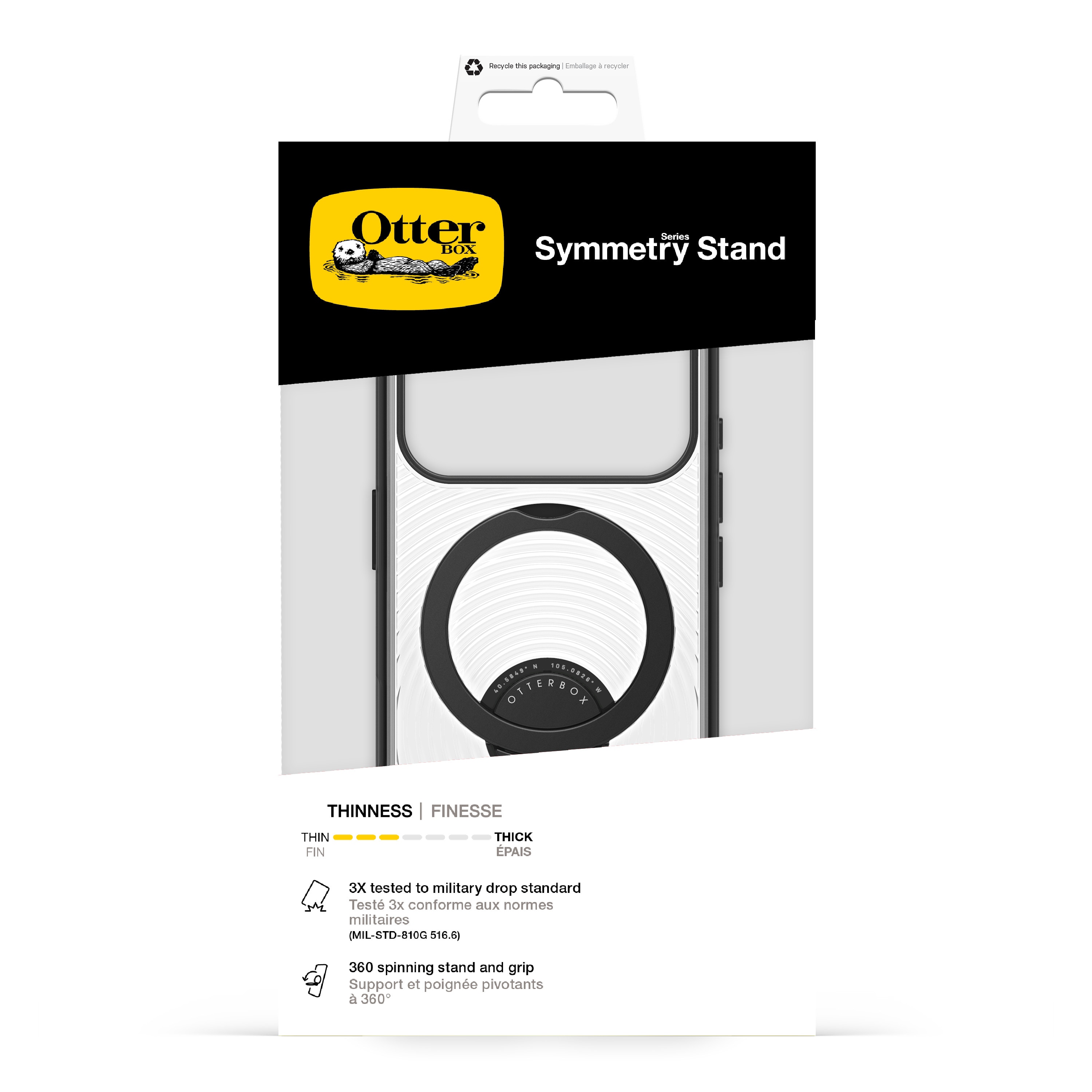 OtterBox Symmetry Stand MagSafe Camera Control für Apple iPhone 17 Pro / 18 Pro Umbra - transparent - schwarz