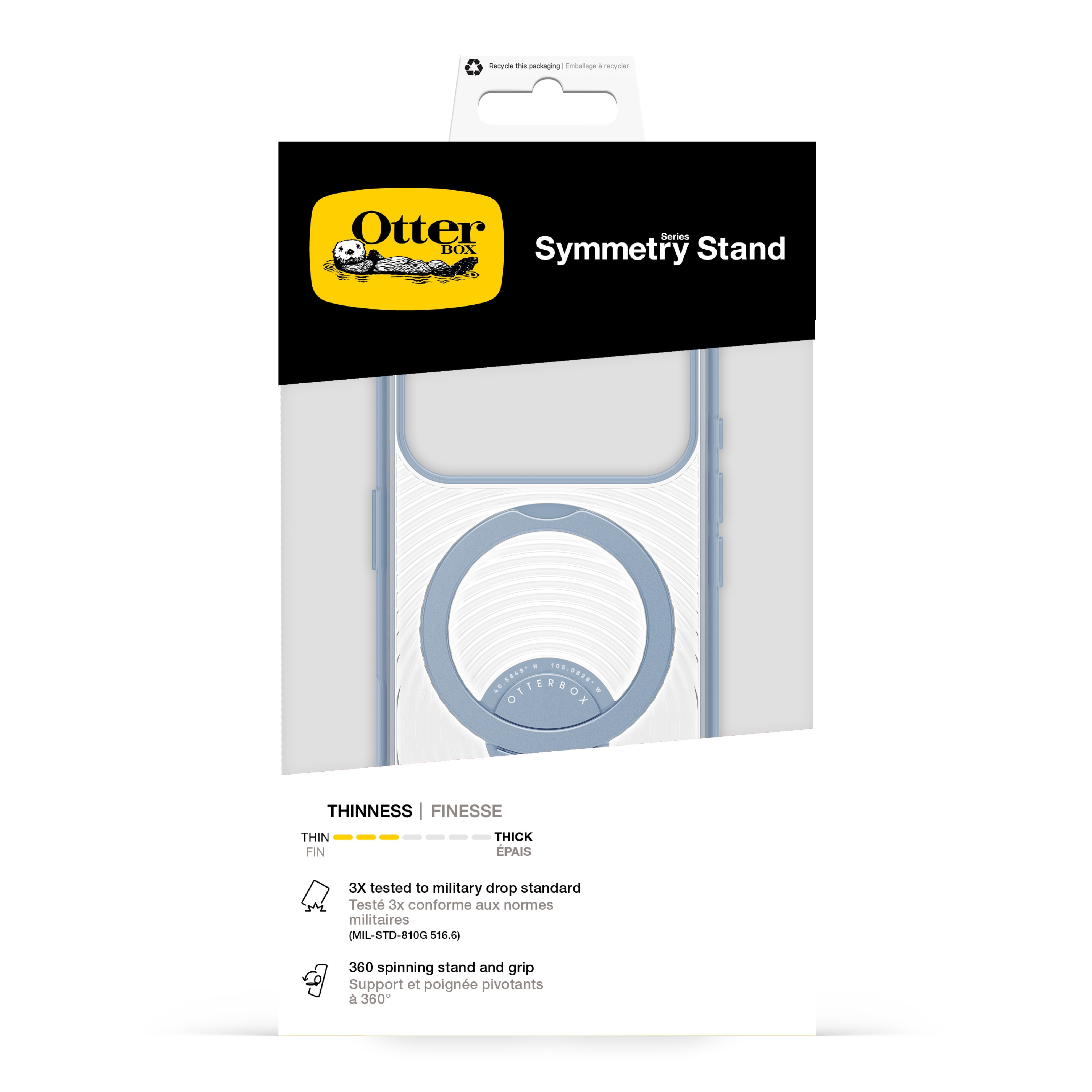 OtterBox Symmetry Stand MagSafe Camera Control für Apple iPhone 17 Pro / 18 Pro Aether - transparent - blau