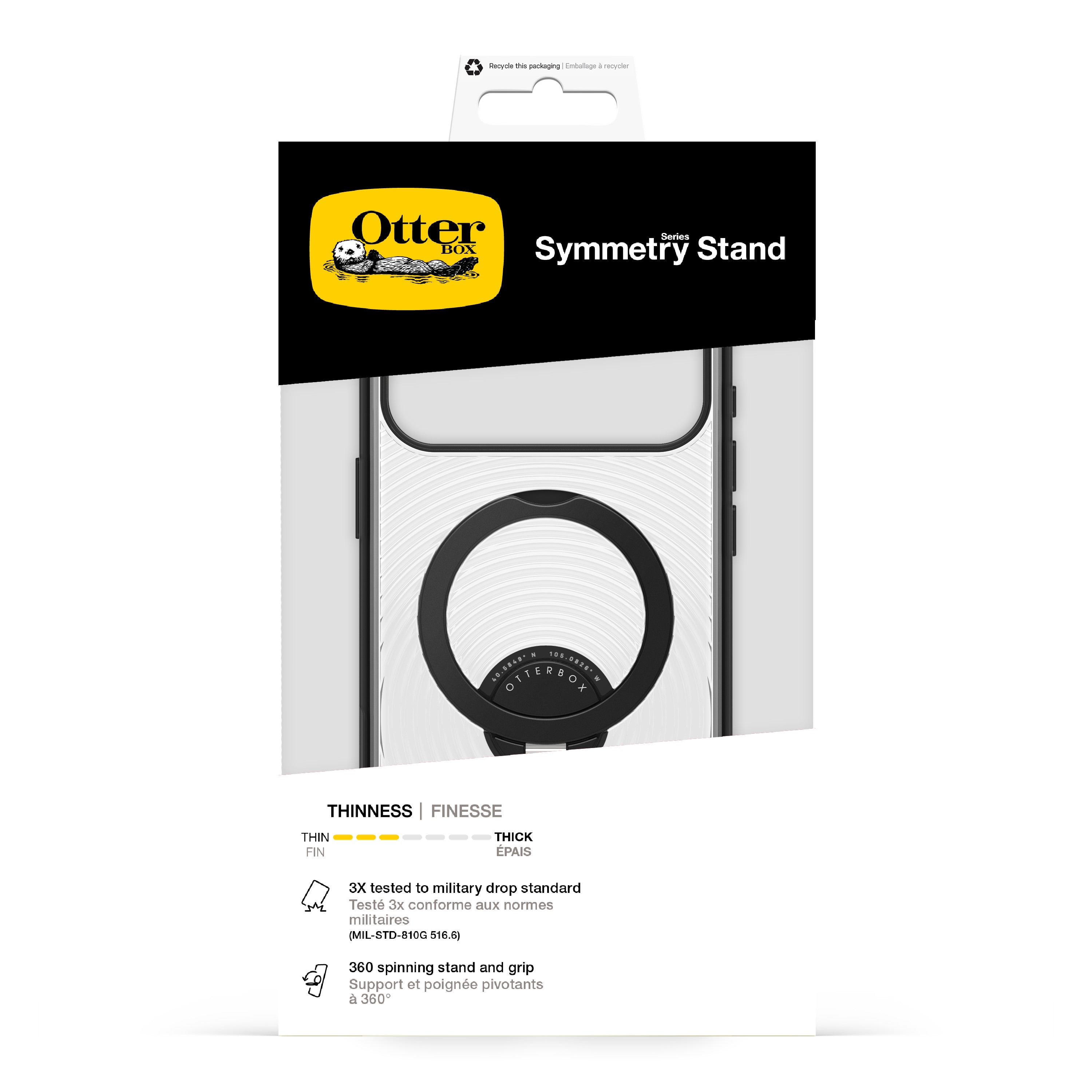 OtterBox Symmetry Stand MagSafe Camera Control für Apple iPhone 17 Pro Max / 18 Pro Max Umbra - transparent - schwarz