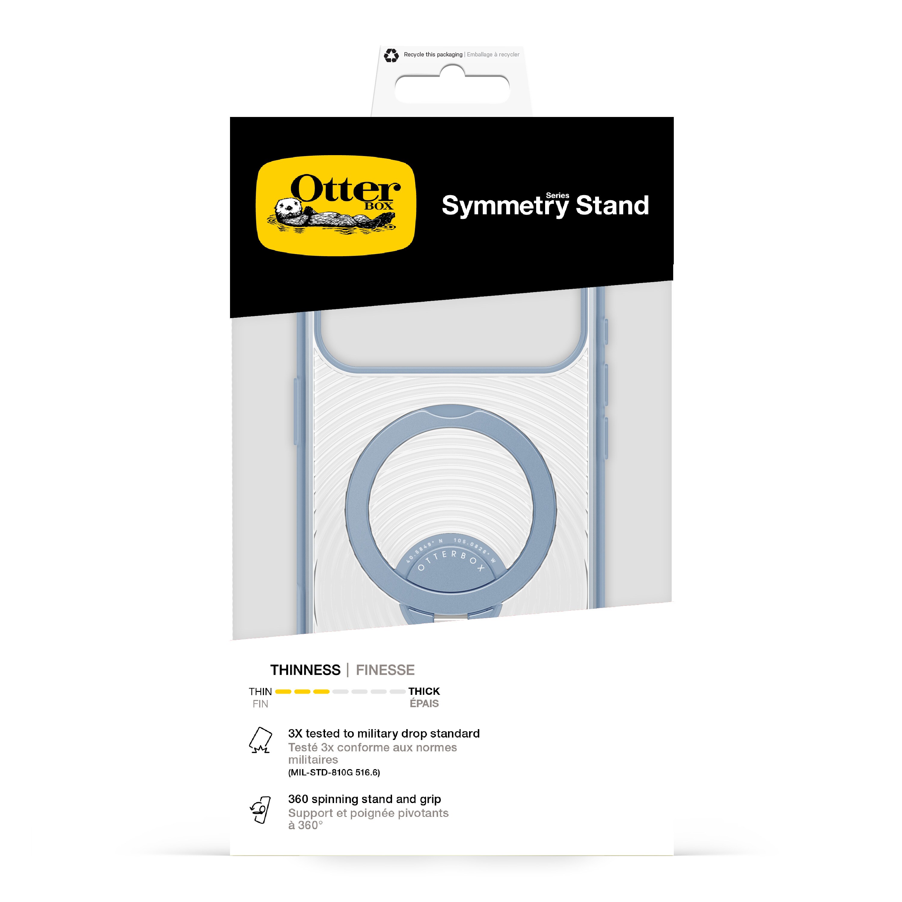 OtterBox Symmetry Stand MagSafe Camera Control für Apple iPhone 17 Pro / 18 Pro Aether - transparent - blau