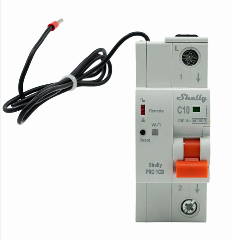 Shelly Smarter Leitungsschutzschalter Pro 1CB C10 1-polig 10A Fernsteuerung LAN WLAN Bluetooth