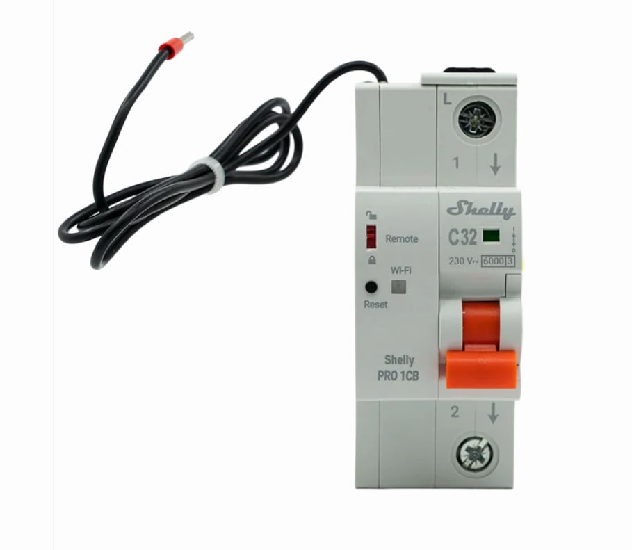 Shelly Smarter Leitungsschutzschalter Pro 1CB C32 1-polig 32A Fernsteuerung LAN WLAN Bluetooth