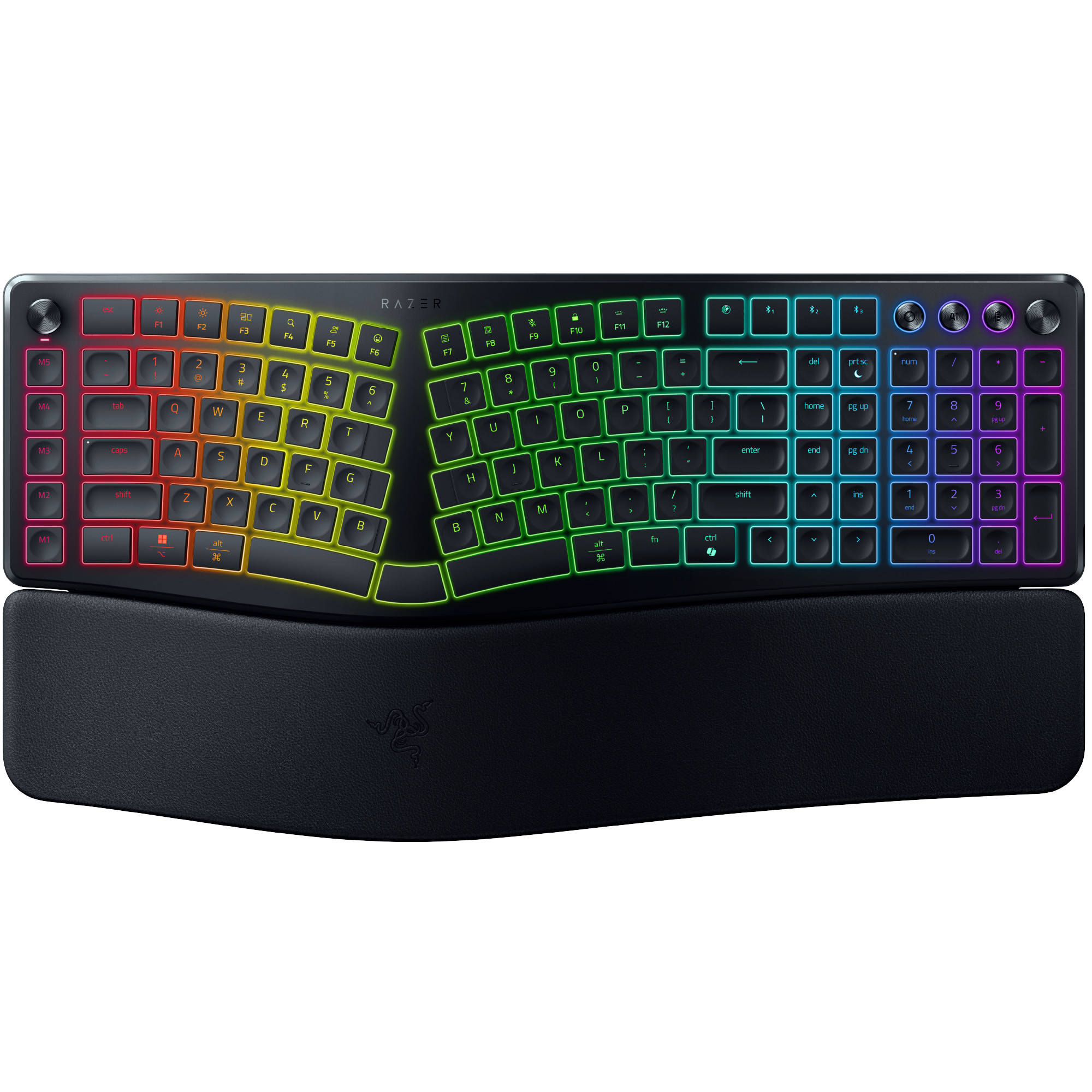 Razer Pro Type Ergo Kabellose Ergonomie-Tastatur | Split-Layout | Bluetooth | USB-C | 5 Makrotasten | RGB