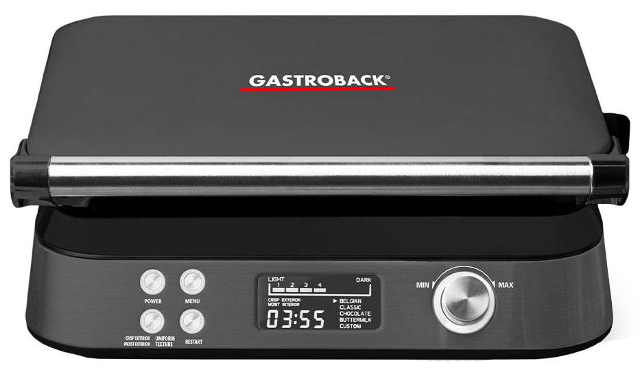 Gastroback 42449 Waffeleisen Advanced Control Edelstahl BLACK EDITION